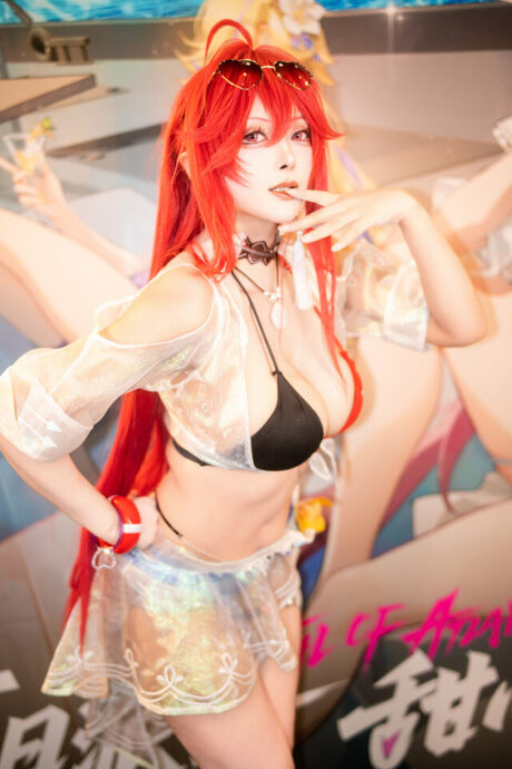 图片[3]-碧波神枪·幻境觉醒：Natsume枣糕泳装COS燃爆ACGHK2025盛夏-cos图咖