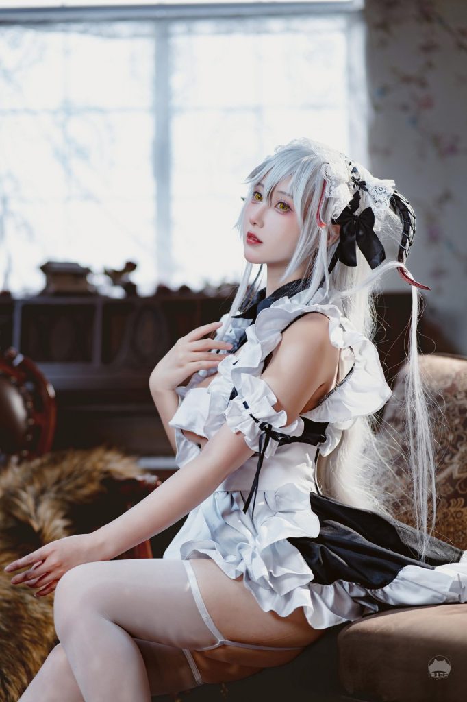 图片[3]-羽生三未神级还原碧蓝航线欧根亲王，女仆造型引爆全网热潮！-cos图咖