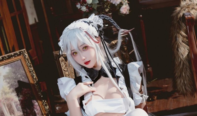 羽生三未神级还原碧蓝航线欧根亲王,女仆造型引爆全网热潮!-cos图咖