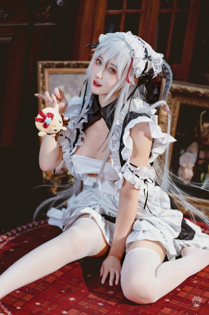 图片[5]-羽生三未神级还原碧蓝航线欧根亲王，女仆造型引爆全网热潮！-cos图咖