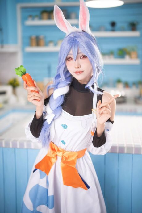 图片[2]-元气兔耳引爆全场！ElyEE子兔田佩克拉COS完美还原hololive人气偶像-cos图咖