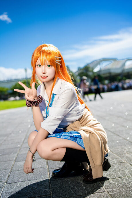 图片[4]-夏日甜心暴击！Reo紫云清夏COS燃爆FF45，橙发绿瞳引爆偶像狂潮-cos图咖
