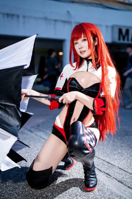 图片[3]-Kinoko蘑菇小红帽赛车女郎COS燃炸全场-cos图咖