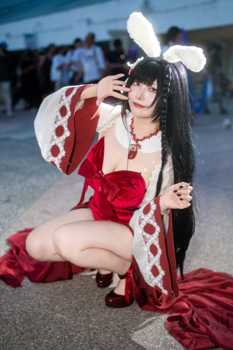 图片[3]-葵Aoi大山COS惊艳FF45，兔耳巫女造型引爆全场-cos图咖