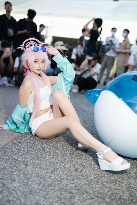 图片[2]-Turq_KJ.神级还原《蔚蓝档案》星野，泳装造型惊艳FF45全场-cos图咖