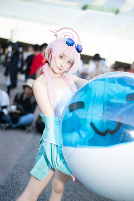 图片[4]-Turq_KJ.神级还原《蔚蓝档案》星野，泳装造型惊艳FF45全场-cos图咖