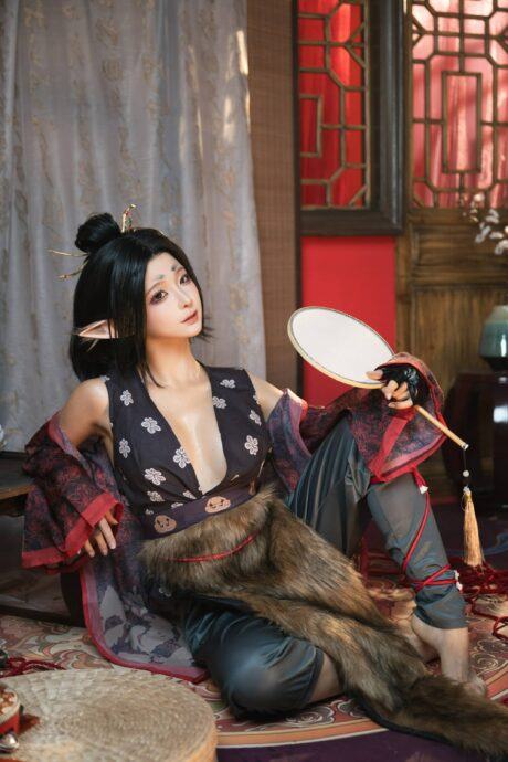 图片[2]-蠢沫沫神级演绎《黑神话》萍萍，妖气与仙气完美交融-cos图咖