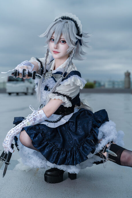 图片[3]-魅影制裁！渚Nagisa化身咲夜，于例大祭掀起绝对领域风暴-cos图咖