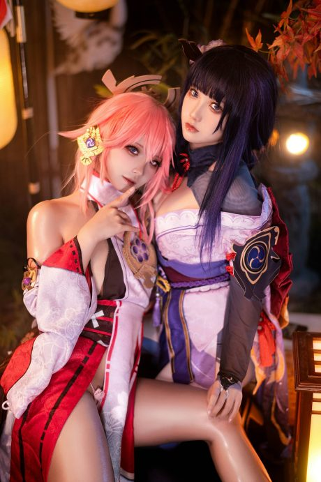 图片[2]-伊喵君_Nya：八重神子与黎塞留泳装の双面巡礼【持续更新】-cos图咖