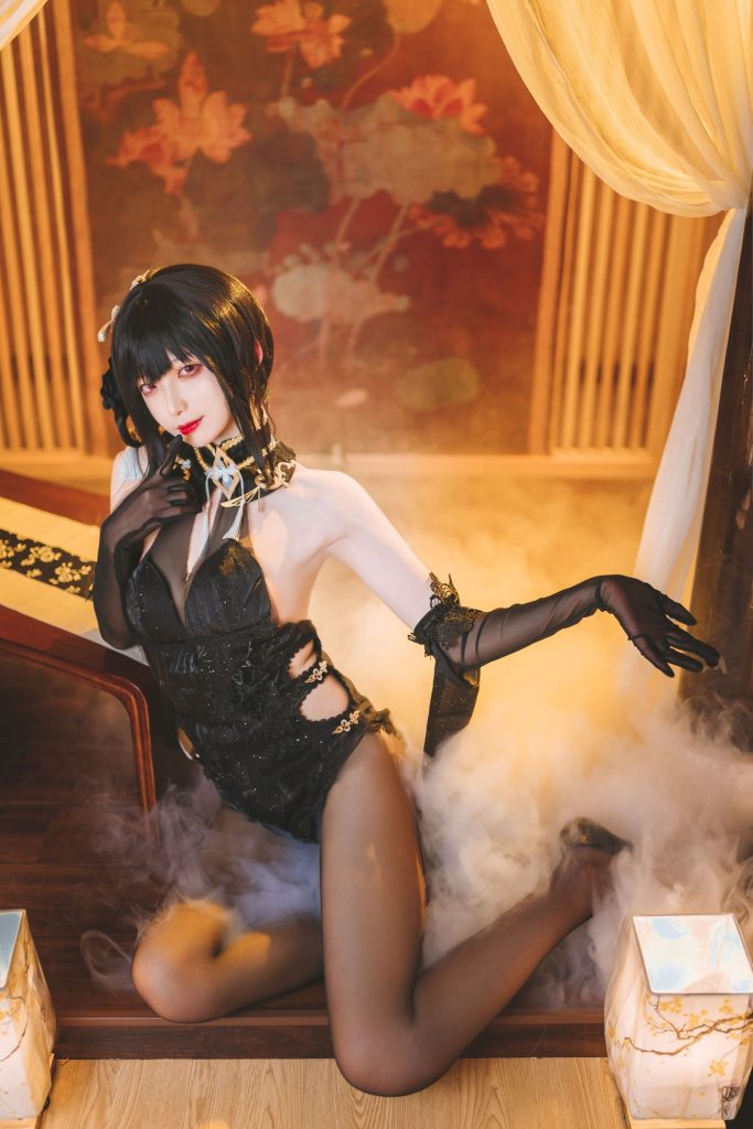 图片[5]-东方魅影·舰魂觉醒！封疆疆v旗袍镇海COS，颠覆碧蓝视觉美学-cos图咖