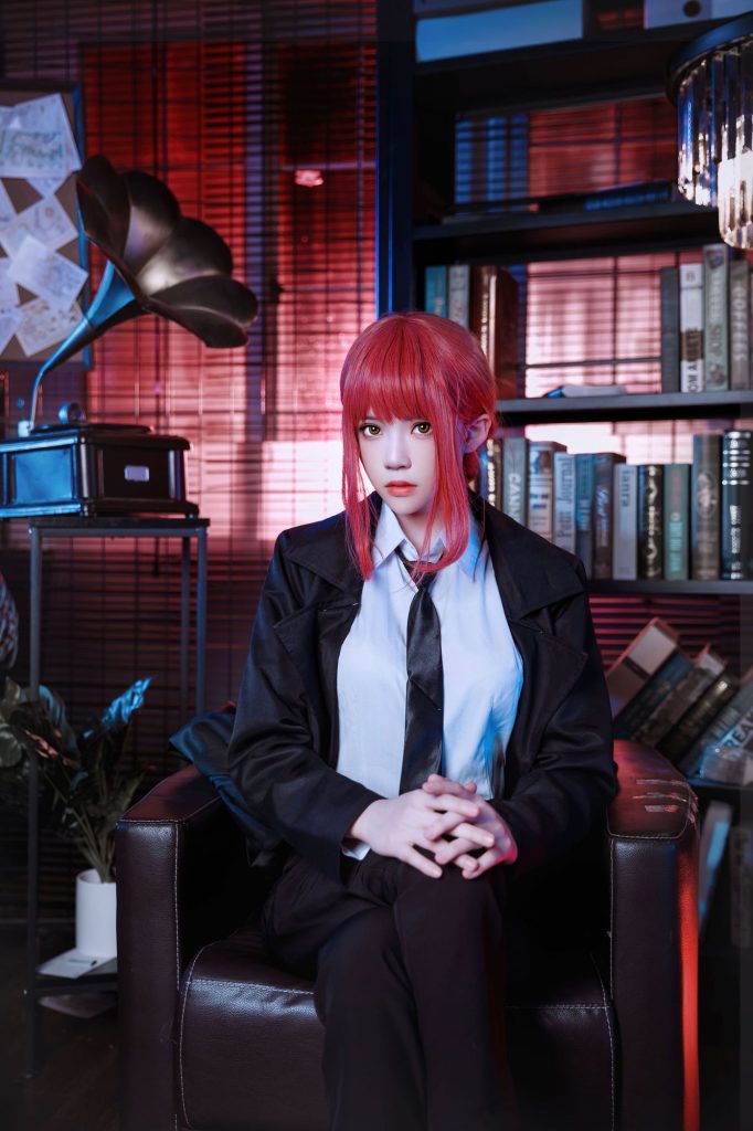 图片[1]-支配的静默弧度：桜桃喵玛奇玛的危险优雅-cos图咖