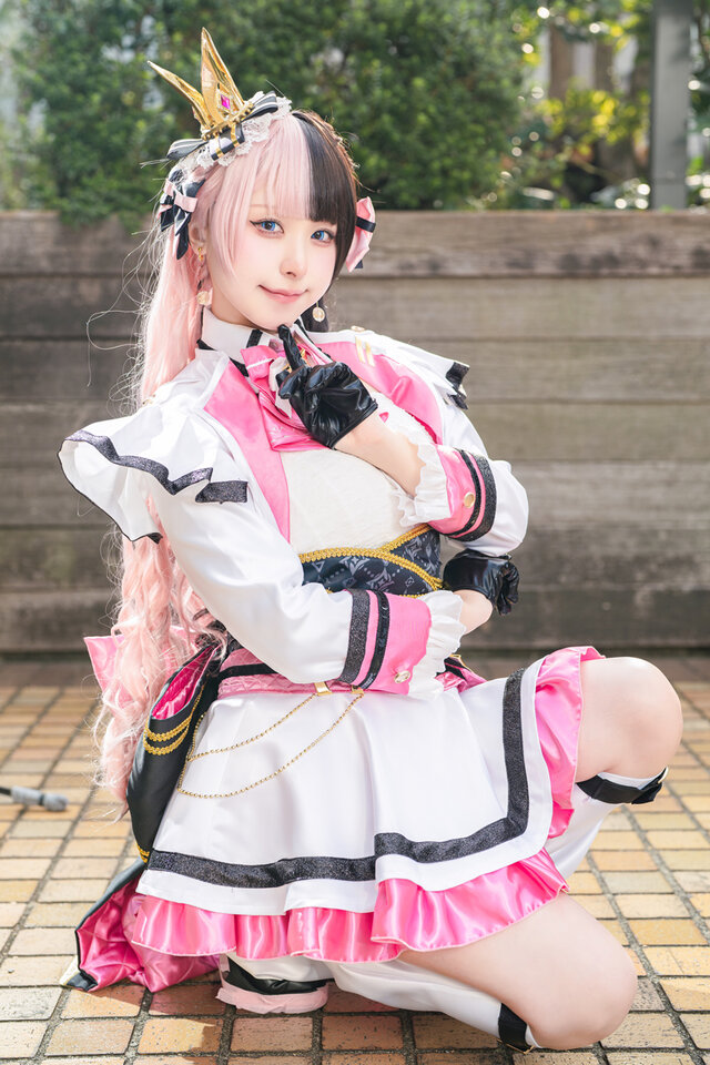 图片[3]-偶像降临：白藍hani橘雏乃演绎心动迷你裙-cos图咖