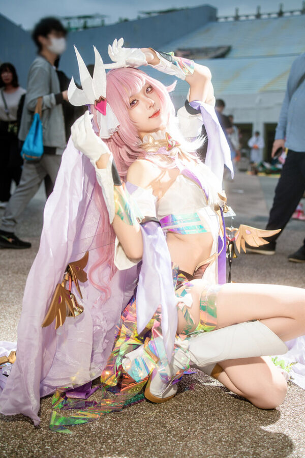 图片[3]-梦幻粉色妖精：四巫日モミ爱莉希雅惊艳PF43-cos图咖