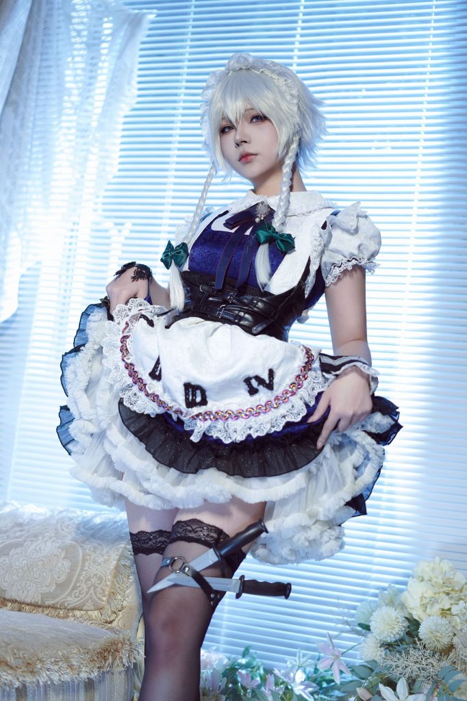 图片[3]-红魔馆女仆长降临！yuuhui玉汇十六夜咲夜演绎优雅与危险-cos图咖