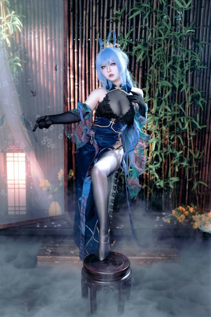 图片[2]-月光下的夜舞邀约：BANBANKO半半子花园演绎碧蓝航线-cos图咖