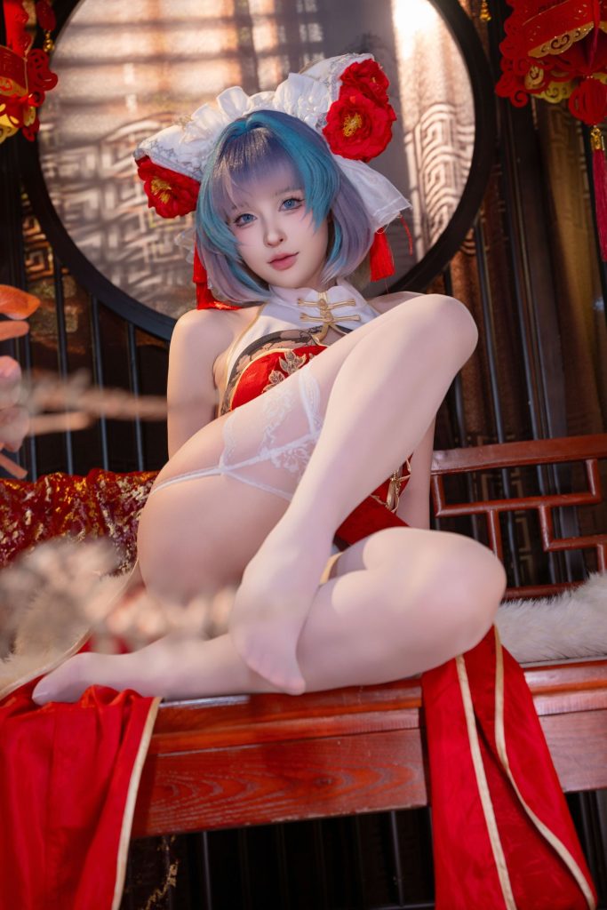 图片[3]-新春灯火下的猫系互动：清水由乃柴郡的亲密距离-cos图咖