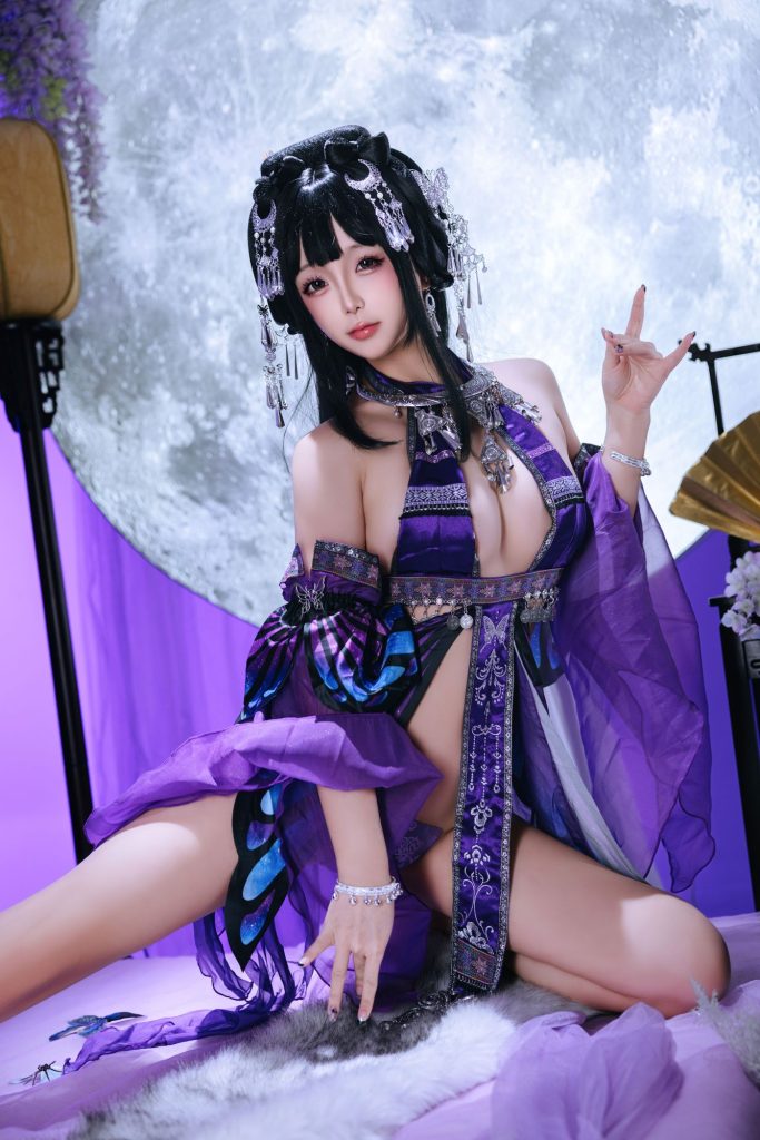 图片[3]-月下轻纱的符咒低语：日奈娇苗疆巫女的仪式美学-cos图咖