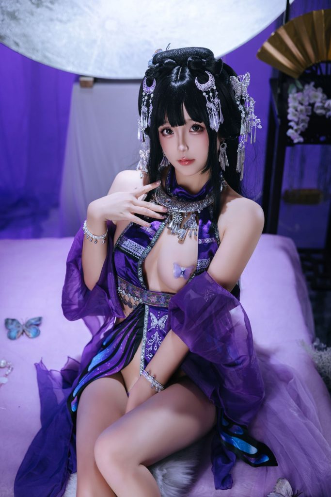 图片[2]-月下轻纱的符咒低语：日奈娇苗疆巫女的仪式美学-cos图咖