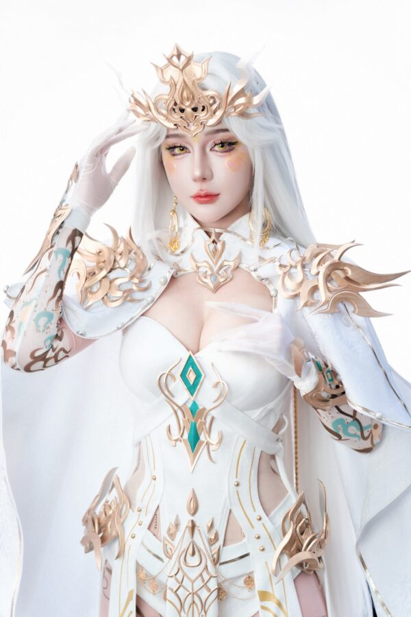 图片[3]-金甲白纱的仙域悲悯：Thien Thy诛仙圣女的破壁降临-cos图咖