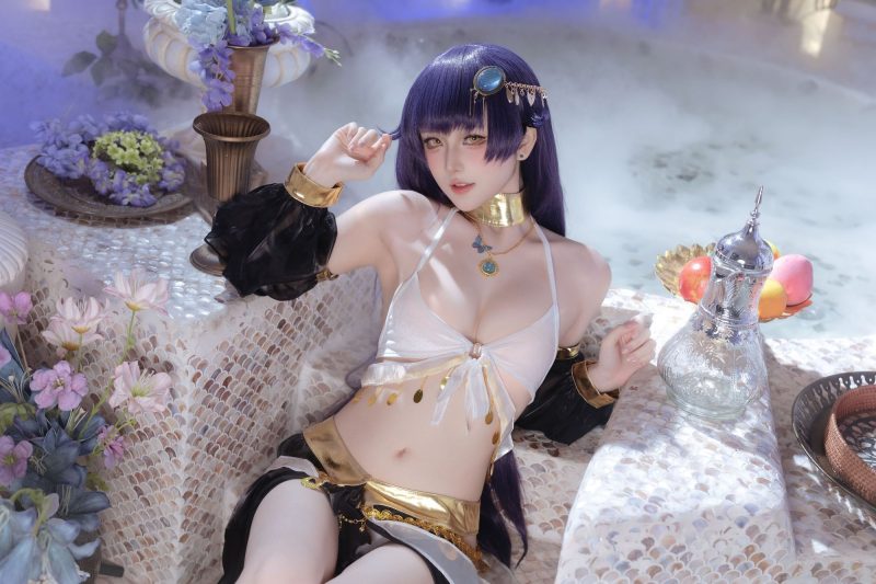 异域薄纱间的冷艳舞者：屿鱼Yukako吾妻的梦幻叙事-cos图咖