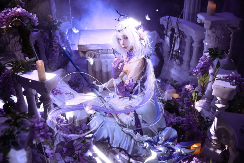 紫藤花海中的疏离变奏：蠢沫沫遐蝶的秘境叙事-cos图咖