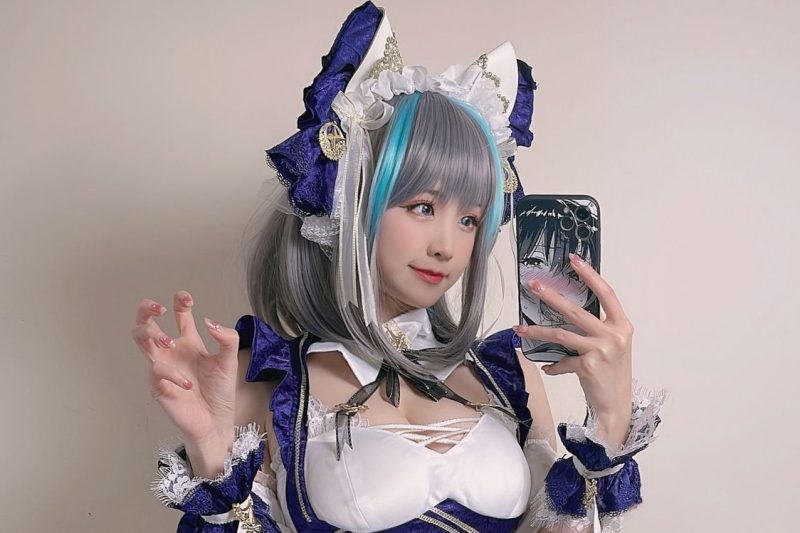 浅色空间中的猫系变奏：miko酱ww柴郡的优雅叙事-cos图咖