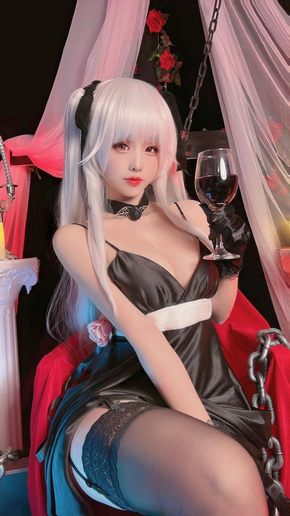 图片[4]-古堡暗夜中的贵族变奏：miko酱ww篝之雾枝的魅惑叙事-cos图咖